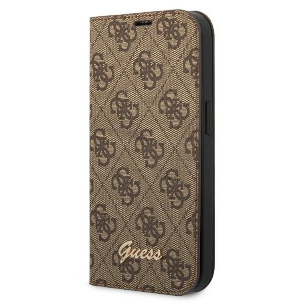 Guess GUBKP14XHG4SHW iPhone 14 Pro Max 6.7 "brown / brown book 4G Vintage Gold Logo