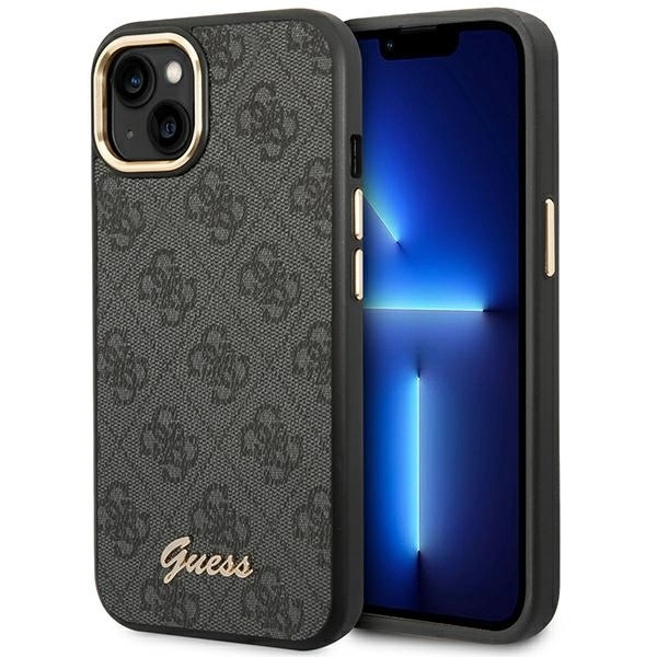 Guess GUHCP14SHG4SHK iPhone 14 6.1 "black / black hard case 4G Vintage Gold Logo