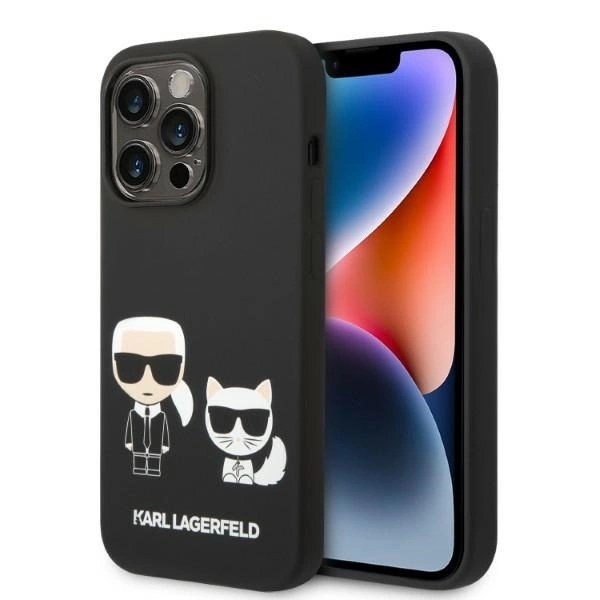 Karl Lagerfeld KLHMP14XSSKCK iPhone 14 Pro Max 6.7 "hardcase black / black Liquid Silicone Karl & Choupette Magsafe