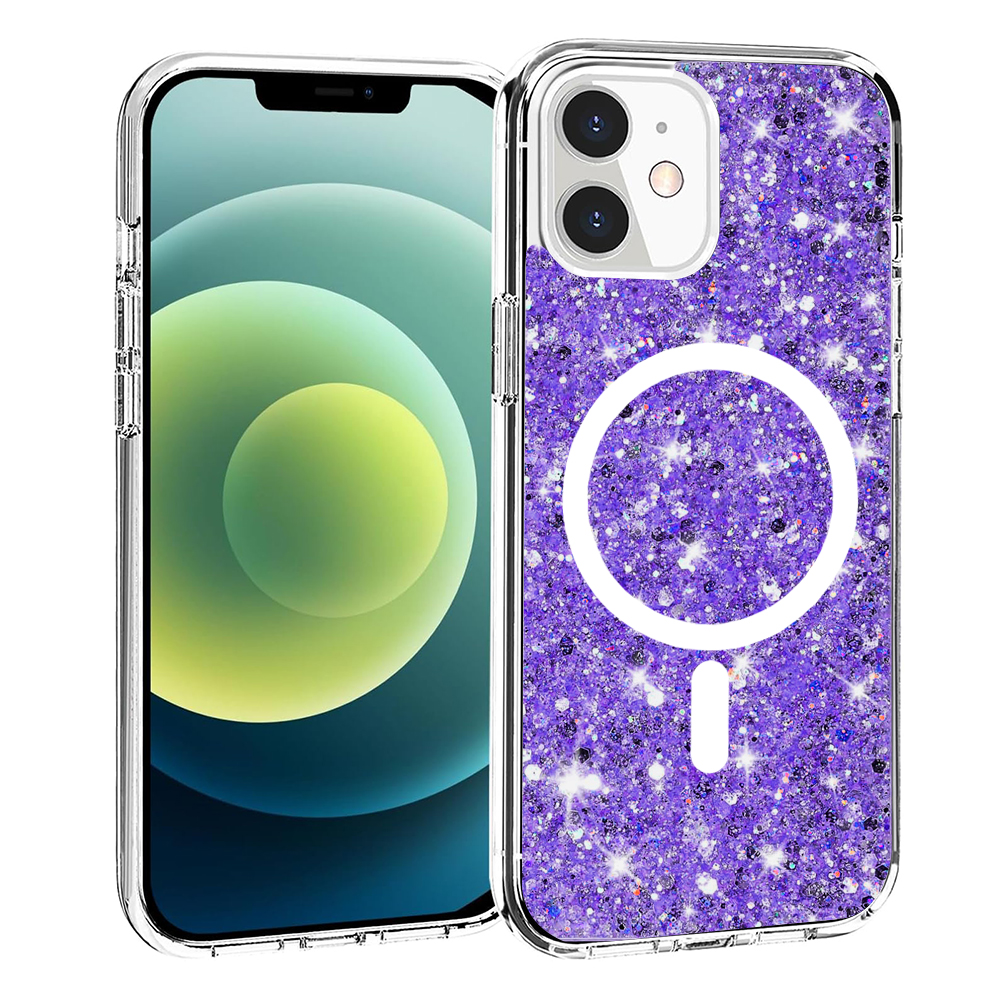 Techsuit - Sparkly Glitter MagSafe - iPhone 12 / iPhone 12 Pro - Purple