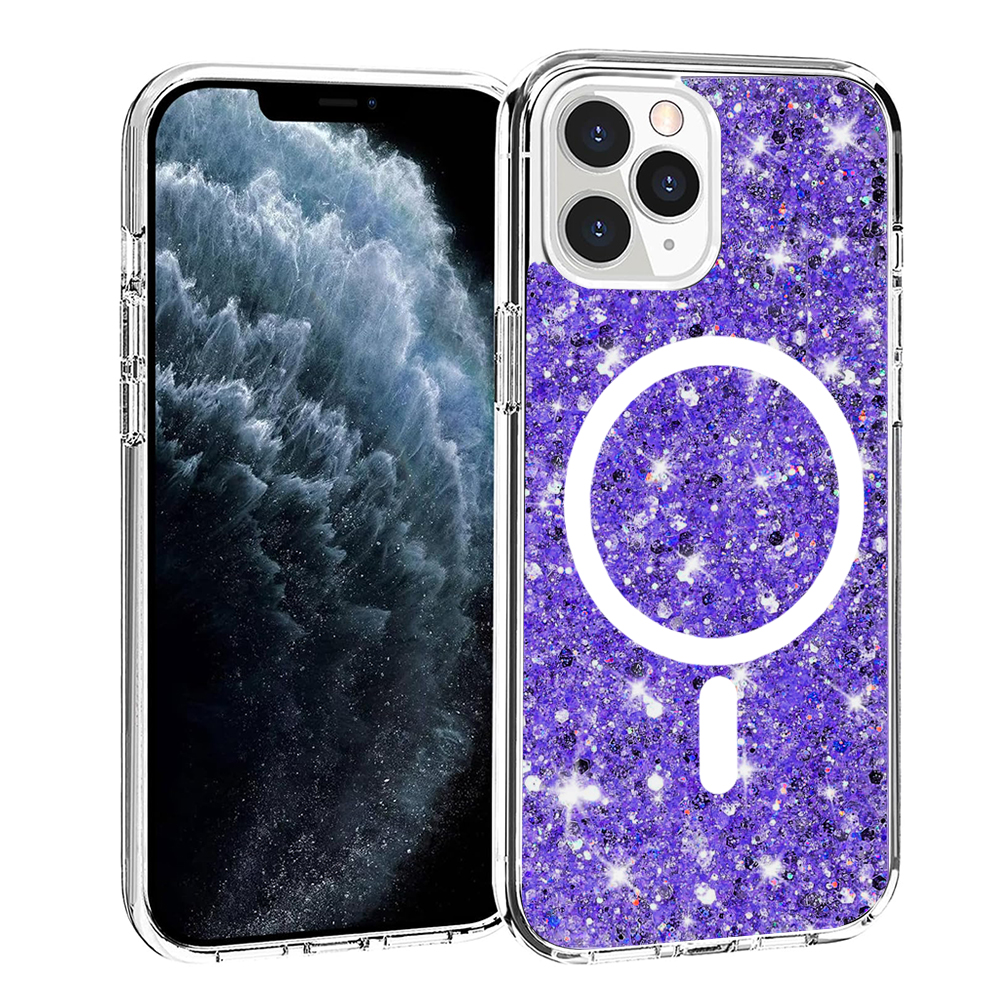 Techsuit - Sparkly Glitter MagSafe - iPhone 11 Pro Max - Purple