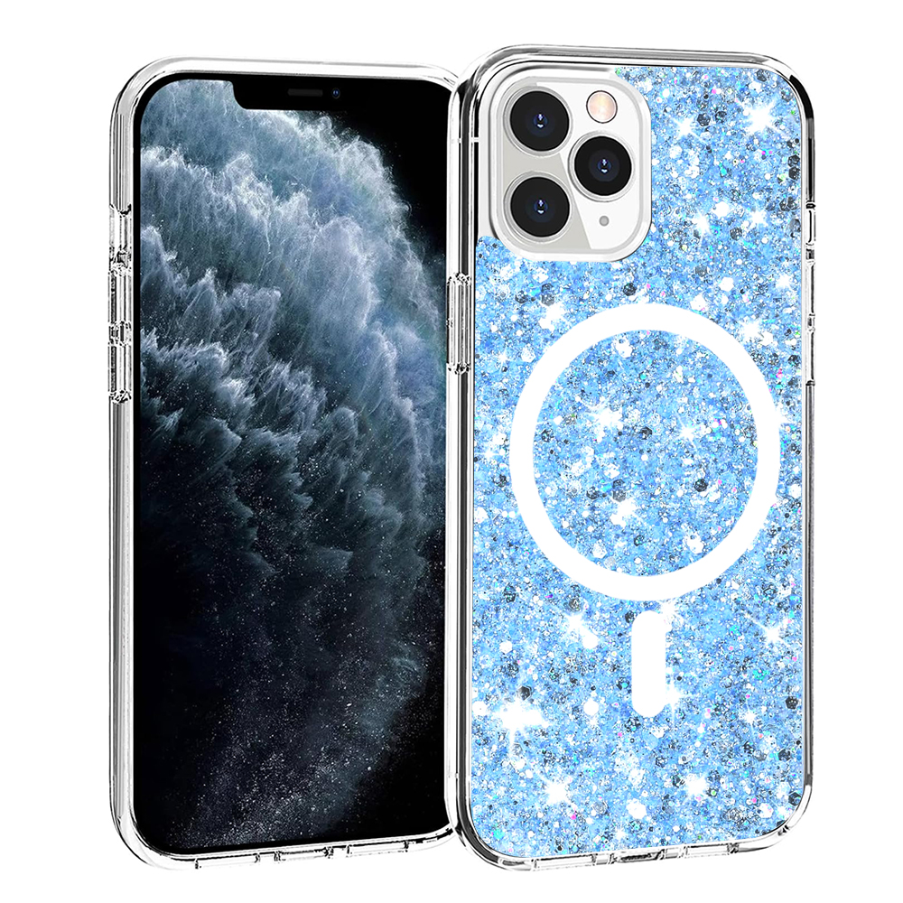 Techsuit - Sparkly Glitter MagSafe - iPhone 11 Pro Max - Blue