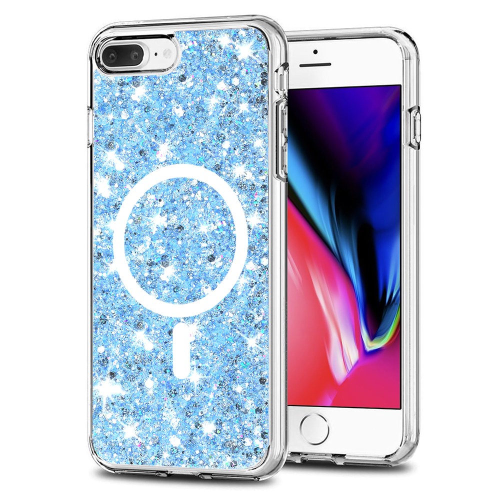 Techsuit - Sparkly Glitter MagSafe - iPhone 7 Plus / iPhone 8 Plus - Blue