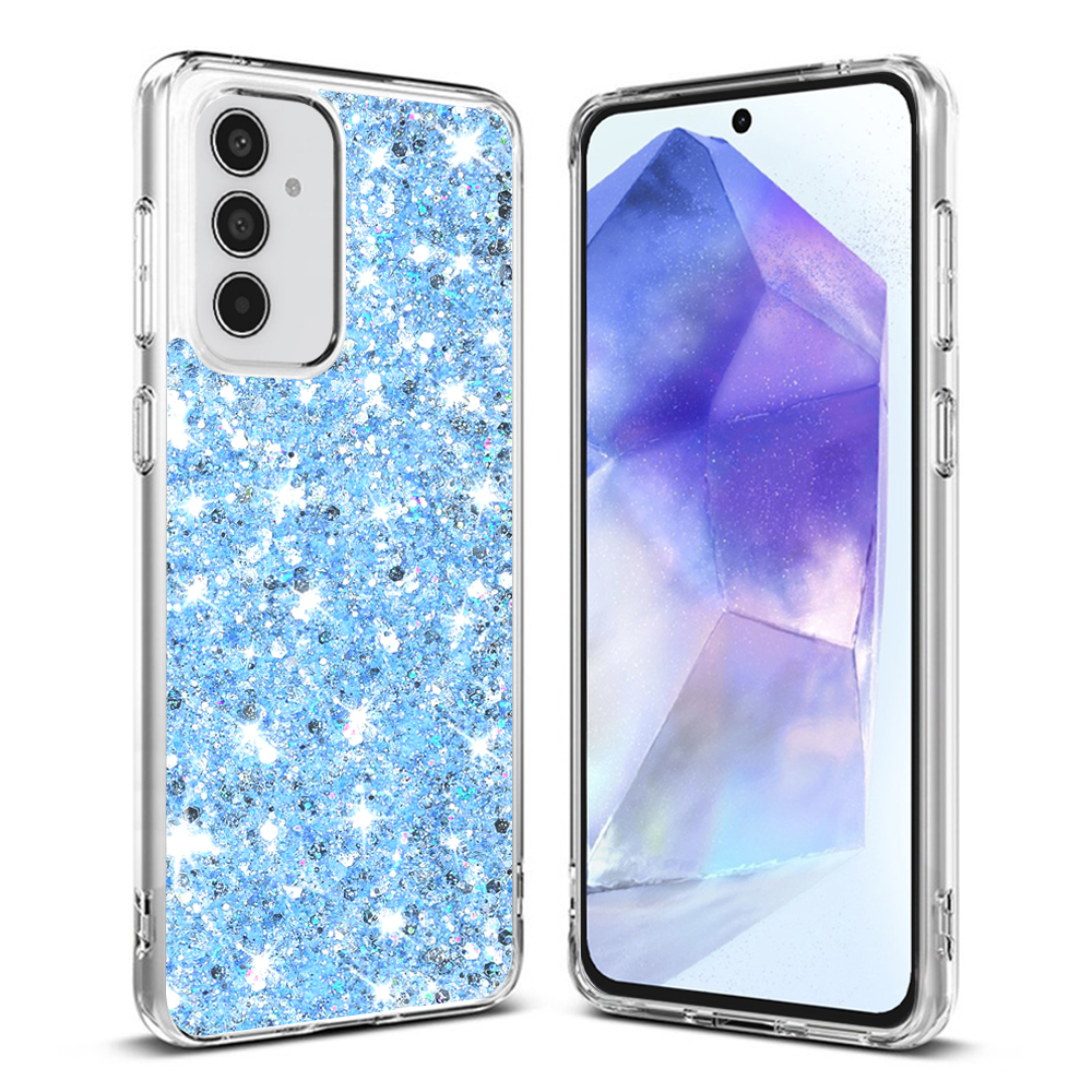 Techsuit - Sparkly Glitter - Samsung Galaxy A55 5G - Blue