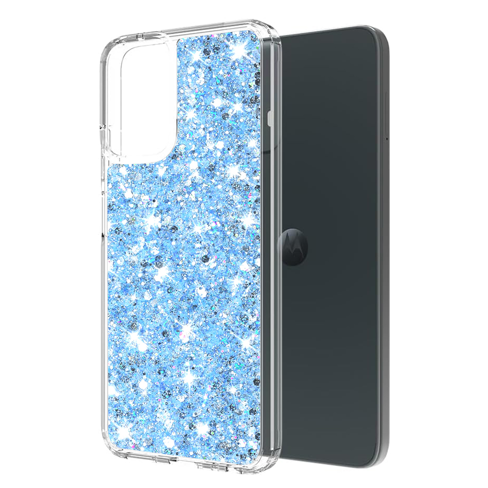 Techsuit - Sparkly Glitter - Motorola Moto G14 - Blue