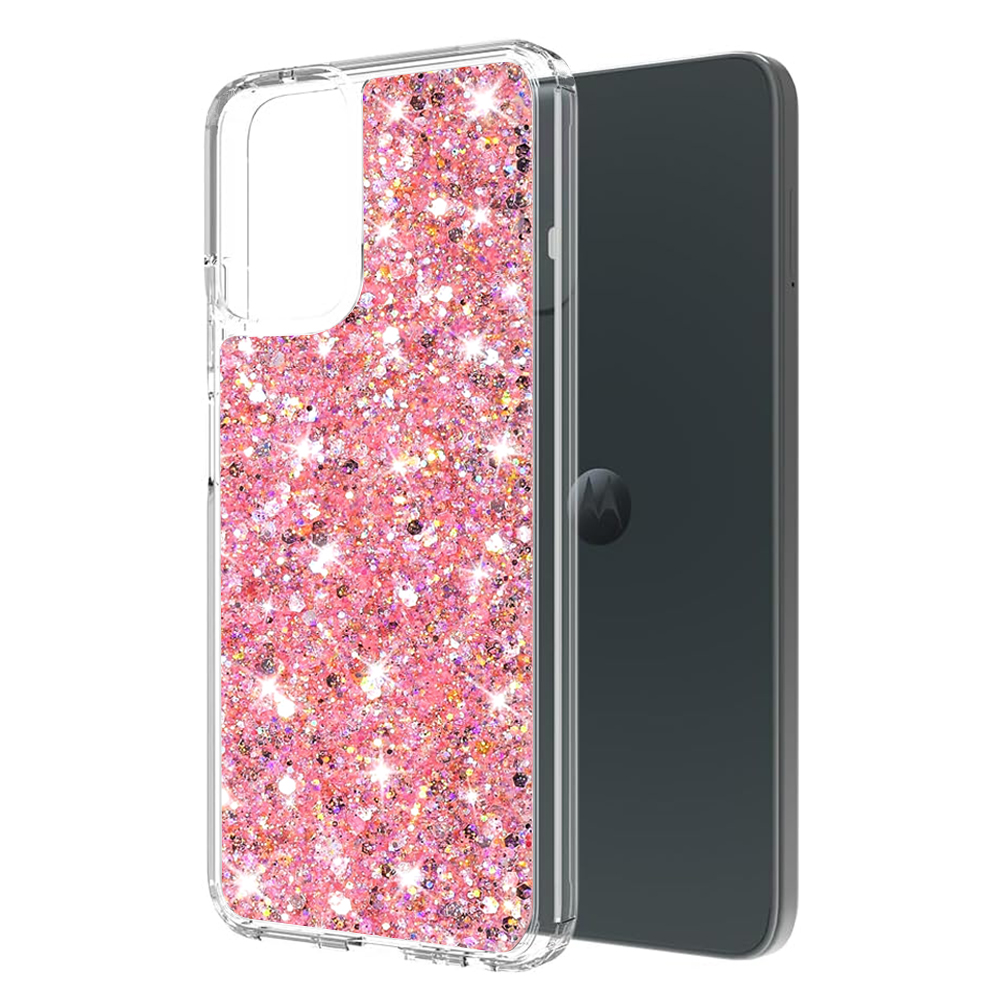 Techsuit - Sparkly Glitter - Motorola Moto G14 - Pink