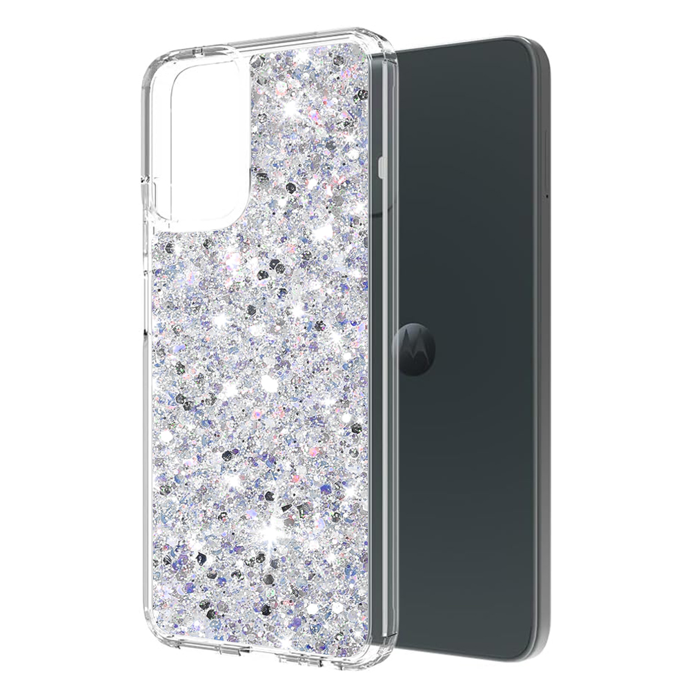 Techsuit - Sparkly Glitter - Motorola Moto G14 - White