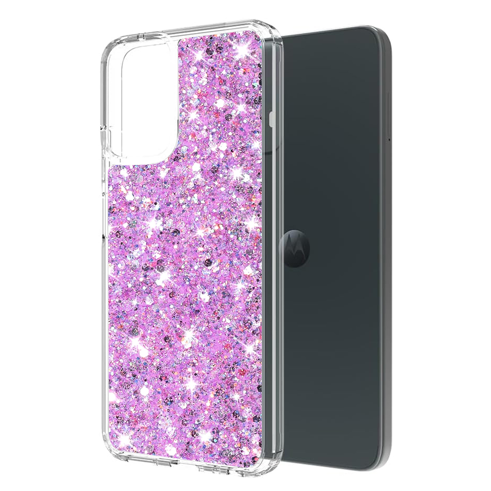 Techsuit - Sparkly Glitter - Motorola Moto G34 / Moto G45 - Magenta