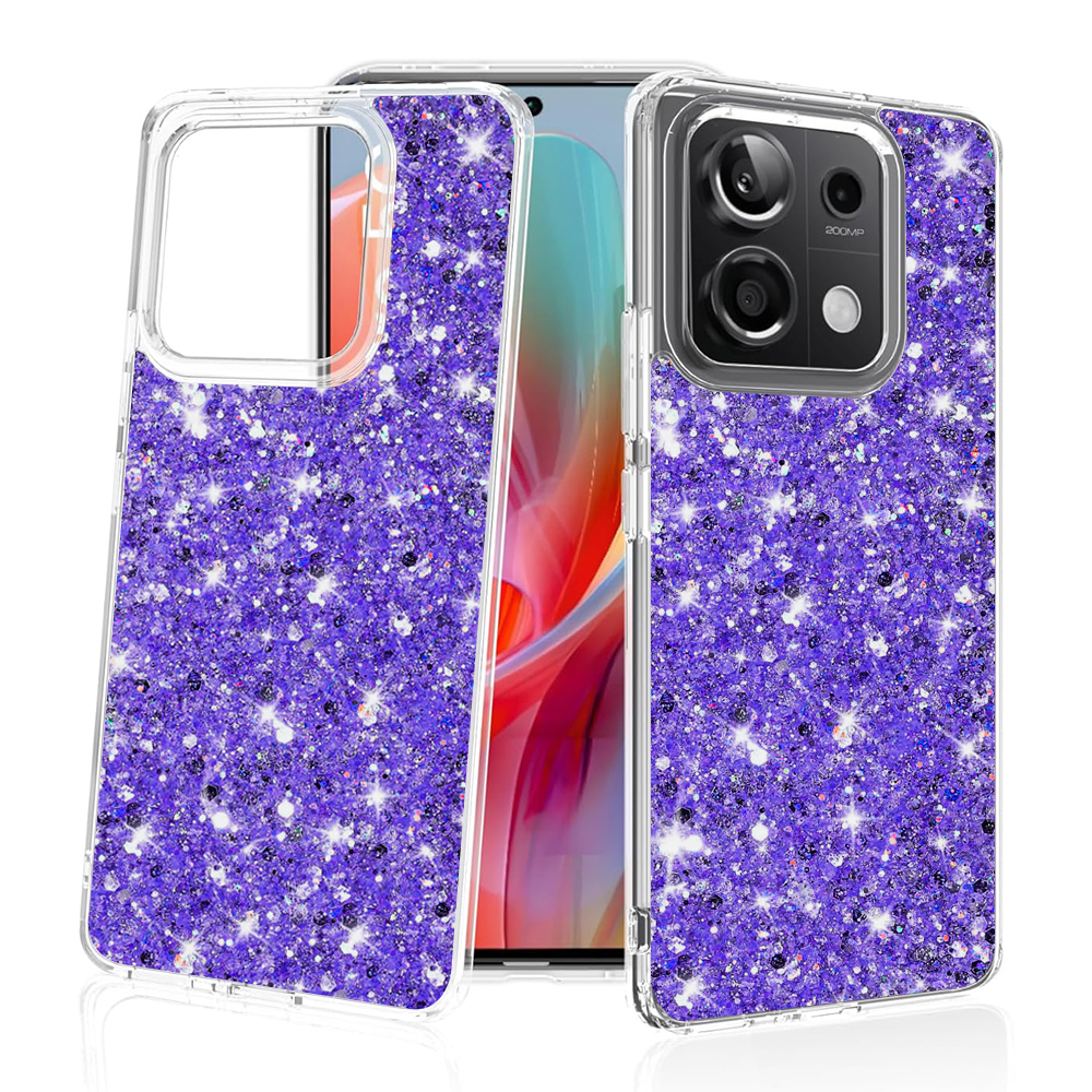 Techsuit - Sparkly Glitter - Xiaomi Redmi Note 13 Pro 5G / Poco X6 - Purple