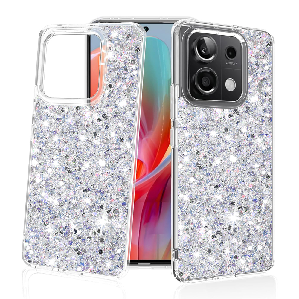 Techsuit - Sparkly Glitter - Xiaomi Redmi Note 13 Pro 5G / Poco X6 - White