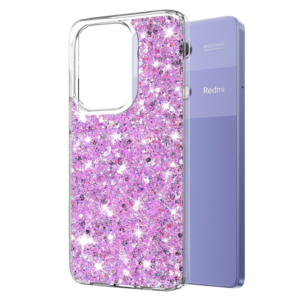 Techsuit - Sparkly Glitter - Xiaomi Redmi Note 13 Pro 4G / Poco M6 Pro 4G - Magenta