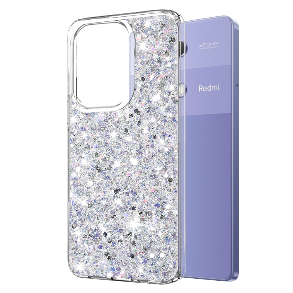 Techsuit - Sparkly Glitter - Xiaomi Redmi Note 13 Pro 4G / Poco M6 Pro 4G - White