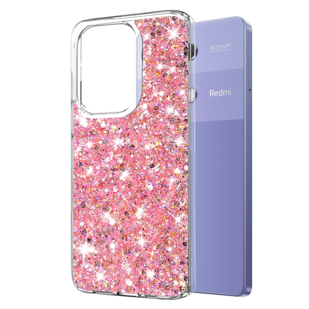 Techsuit - Sparkly Glitter - Xiaomi Redmi Note 13 Pro 4G / Poco M6 Pro 4G - Pink