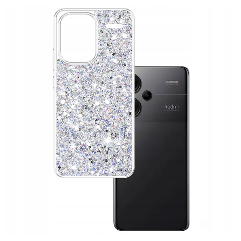 Techsuit - Sparkly Glitter - Xiaomi Redmi Note 13 Pro+ 5G - White