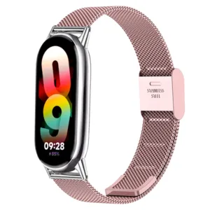 Techsuit - Watchband 15mm (W022) - Xiaomi Mi Band 8 / 8 NFC / 9 / 9 NFC - Rose Gold