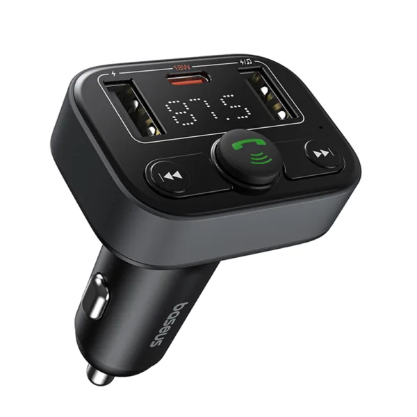 Baseus - FM Modulator and Car Charger S-09 Lite (C10762300113-00) - Bluetooth 5.0