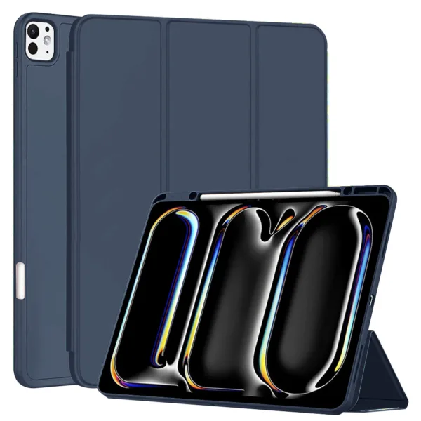 Techsuit - Flex Trifold (with Pencil Holder) - iPad Pro 13 (2024) - Dark Blue