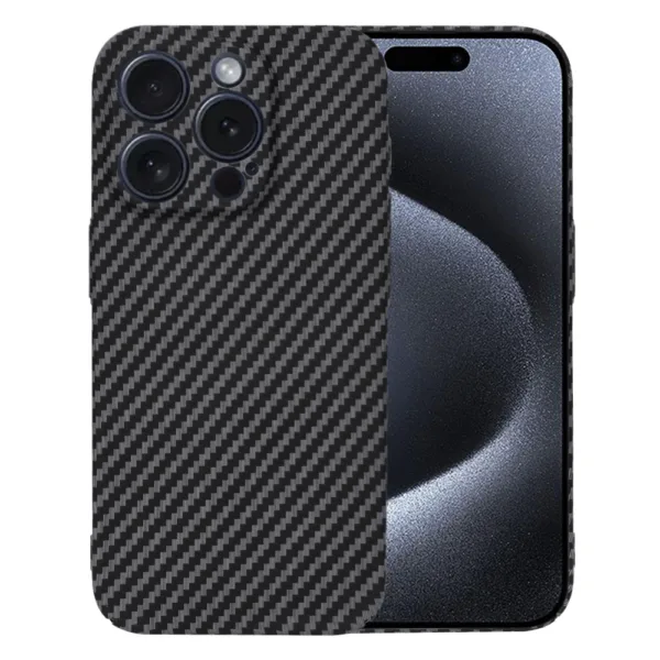 Techsuit - Carbonite FiberShell - iPhone 15 Pro - Black