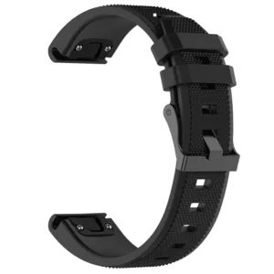 Techsuit - Watchband QuickFit 22mm (W058) - Garmin Fenix 5/5 Plus 6/6 Pro/7/Forerunner 935/945/955/Approach S60/S62 - Black