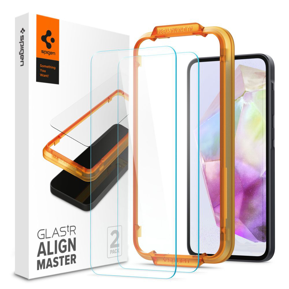 Spigen - Glas.tR Align Master (2 pack) - Samsung Galaxy A35 5G / M35 - Clear