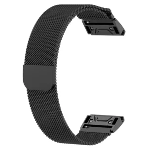 Techsuit - Watchband QuickFit 22mm (W009) - Garmin Fenix 5/5 Plus 6/6 Pro/7/Forerunner 935/945/955/Approach S60/S62 - Black