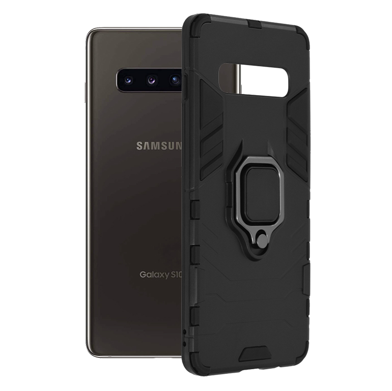 Techsuit - Silicone Shield - Samsung Galaxy S10 Plus - Black