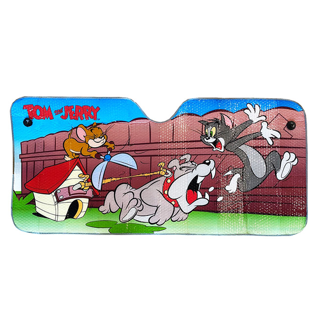 Ηλιοπροστασία Παρμπρίζ Αλουμινίου WB Tom & Jerry & Dog 60x130cm 9601 1 Τεμάχιο