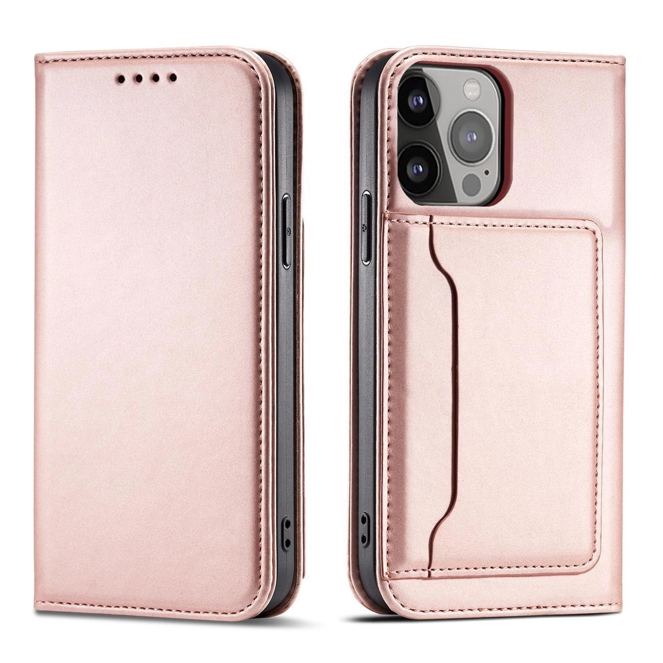 Magnet Card Case for Samsung Galaxy S23 Flip Wallet Stand Pink