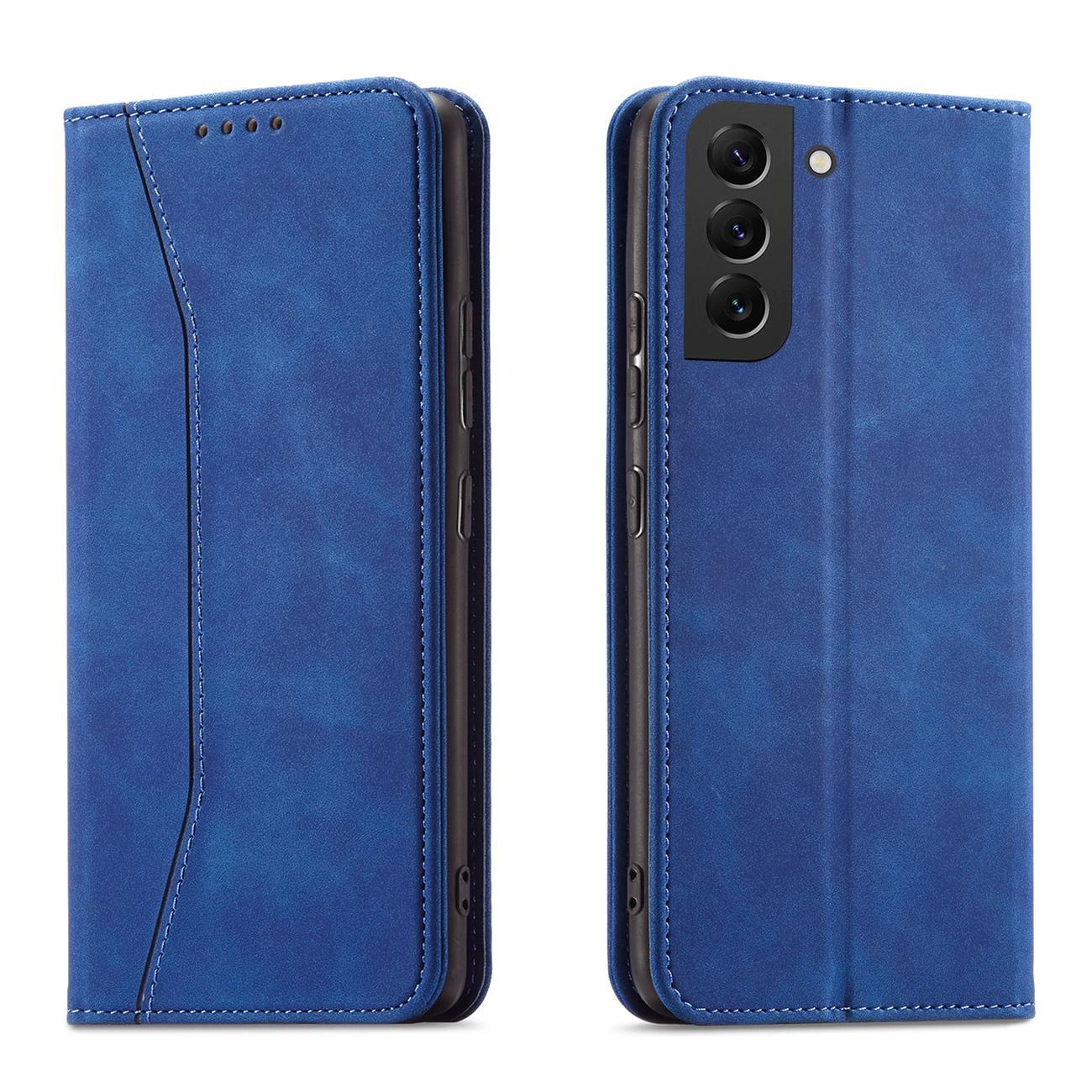 Magnet Fancy Case for Samsung Galaxy S23+ flip cover wallet stand blue