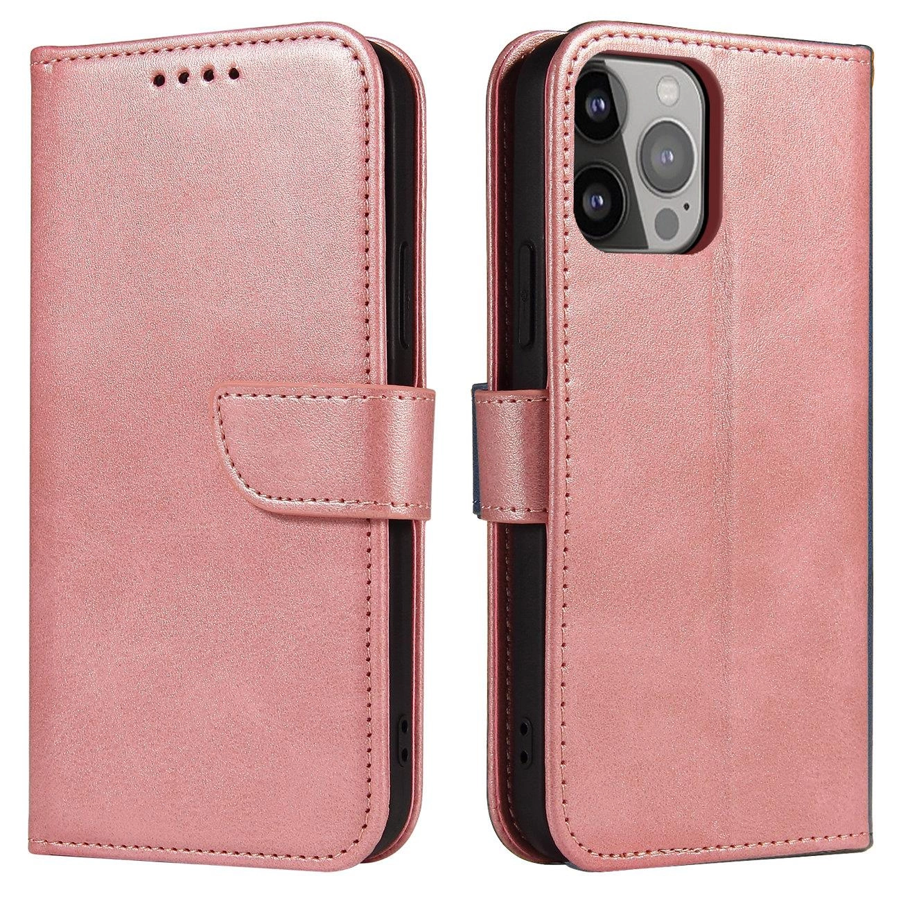 Magnet Case for Samsung Galaxy S23 Ultra Cover with Flip Wallet Stand Pink