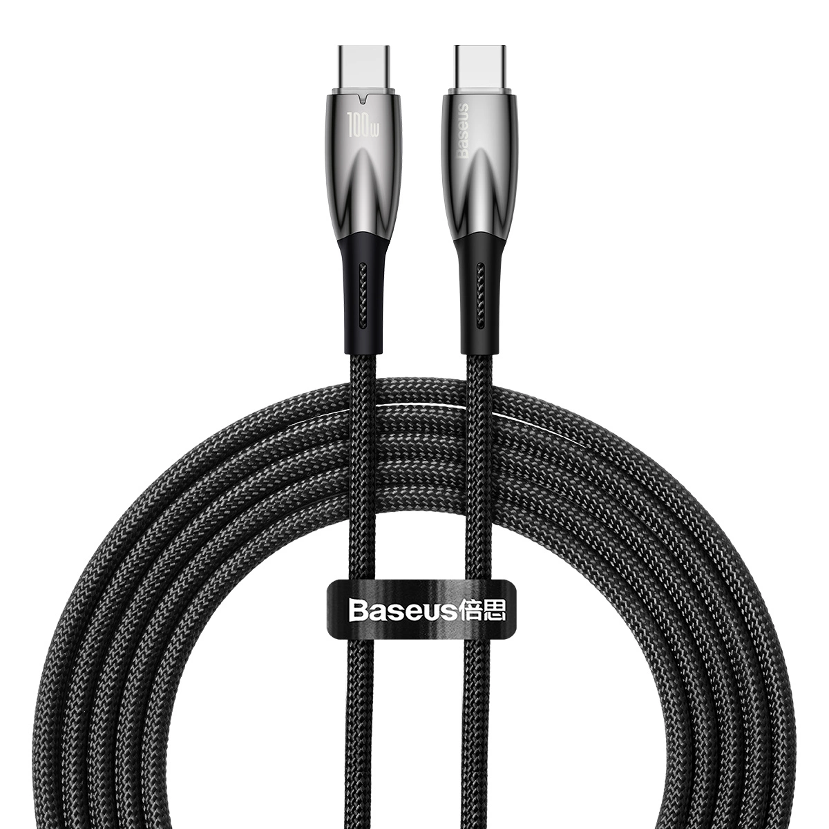 Baseus Glimmer Series Fast Charging Cable USB-C 480Mbps PD 100W 2m Black