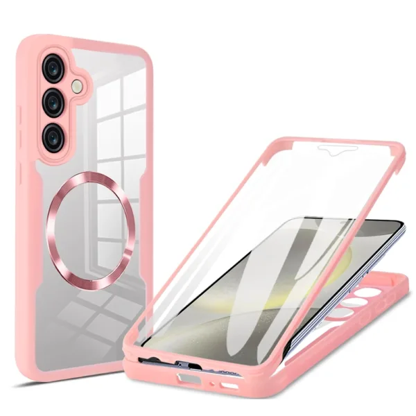 Techsuit - ColorVerse 360 MagSafe Series + Screen Protector - Samsung Galaxy S24 - Pink