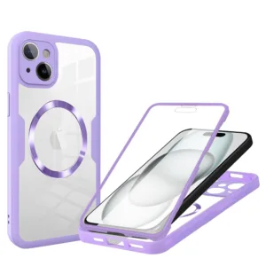 Techsuit - ColorVerse 360 MagSafe Series + Screen Protector - iPhone 15 - Purple