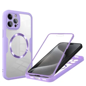 Techsuit - ColorVerse 360 MagSafe Series + Screen Protector - iPhone 15 Pro Max - Purple