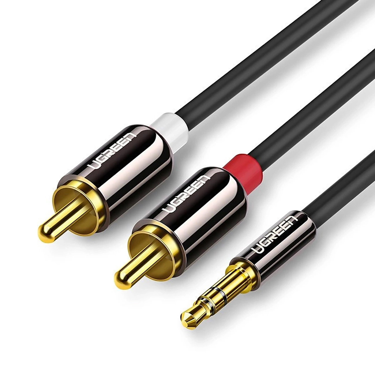 Ugreen AV116 10583 audio mini jack cable 3.5 mm (male) / 2RCA (male) 1.5m - black