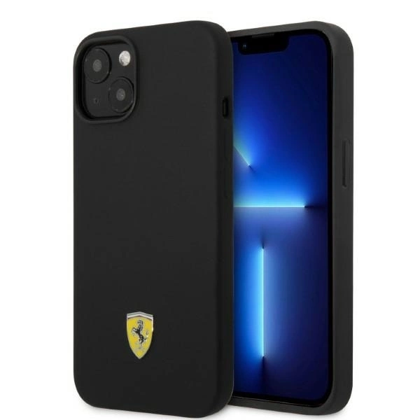 Ferrari FEHMSIP14MBK iPhone 14 Plus 6.7" black/black hardcase Silicone Metal Logo Magsafe