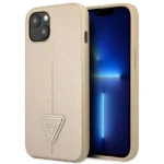 Guess GUHCP14MPSATLE iPhone 14 Plus 6.7" beige/beige hardcase SaffianoTriangle Logo