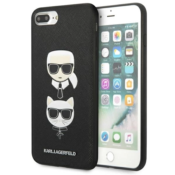 Karl Lagerfeld Saffiano Karl&Choupette Head case for iPhone 7 Plus / iPhone 8 Plus - black