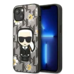 Karl Lagerfeld KLHCP13MPMNFIK1 iPhone 13 6.1" grey/grey Flower Ikonik Karl