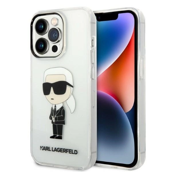 Karl Lagerfeld Ikonik Karl case for iPhone 14 Pro - transparent