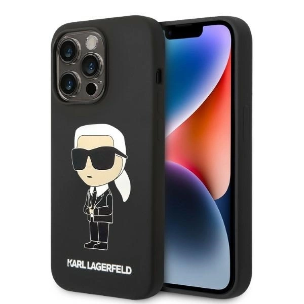 Karl Lagerfeld Silicone Ikonik case for iPhone 14 Pro - black