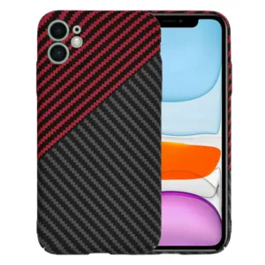 Techsuit - Carbonite FiberShell - iPhone 11 - Red Vortex