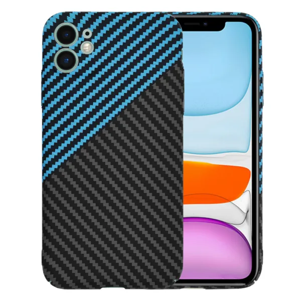 Techsuit - Carbonite FiberShell - iPhone 11 - Blue Pulse