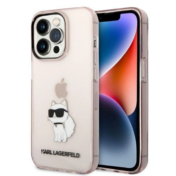 Karl Lagerfeld Ikonik Choupette case for iPhone 14 Pro Max - pink