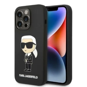 Karl Lagerfeld Silicone Ikonik MagSafe case for iPhone 14 Pro - black