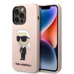 Karl Lagerfeld Silicone Ikonik MagSafe case for iPhone 14 Pro - pink