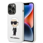 Karl Lagerfeld KLHCP14LSNIKBCH iPhone 14 Pro 6.1" hardcase white/white Silicone Ikonik