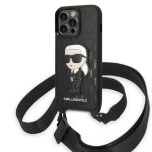 Karl Lagerfeld KLHCP14LSTKMK iPhone 14 Pro 6.1" black/black hardcase Monogram Ikonik Patch