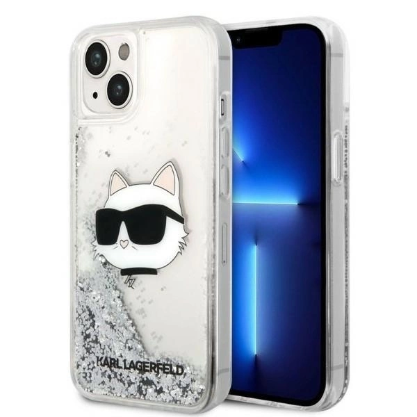 Karl Lagerfeld KLHCP14MLNHCCS iPhone 14 Plus 6.7" silver/silver hardcase Glitter Choupette Head