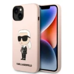 Karl Lagerfeld KLHMP14MSNIKBCP iPhone 14 Plus 6.7" hardcase pink/pink Silicone Ikonik Magsafe